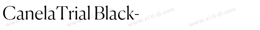 CanelaTrial Black字体转换